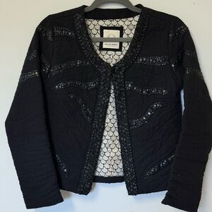 3/$18 Malvin Hamburg Women’s Quilted Beaded Jacket Sz. 8 Sequin Quilted Detail